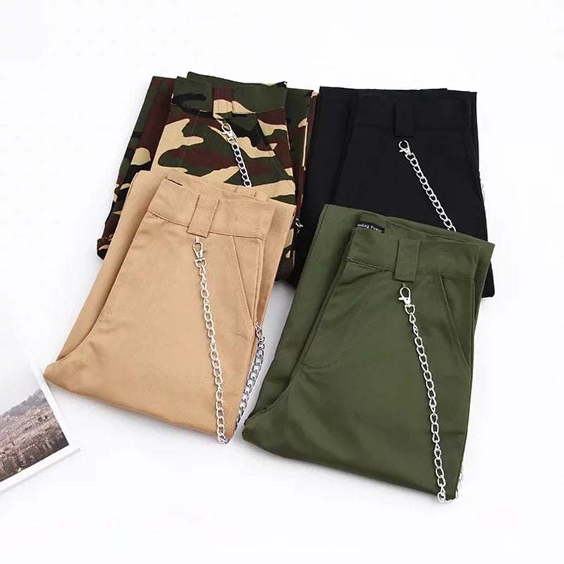 fashion woman cargo high waist joggers women camouflage sweatpants