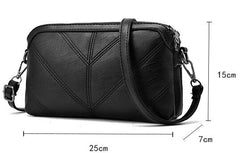 Soft PU Leather Shoulder Messenger Crossbody Bag