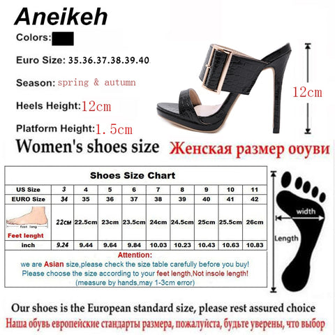 Fashion Gladiator  PU Women Thin High Heels Sandals Slip-On