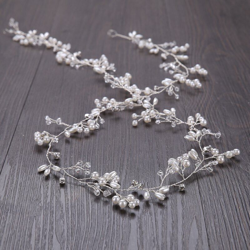 Wedding Headband Pearl Flower Bride Headbands Hair Accessories