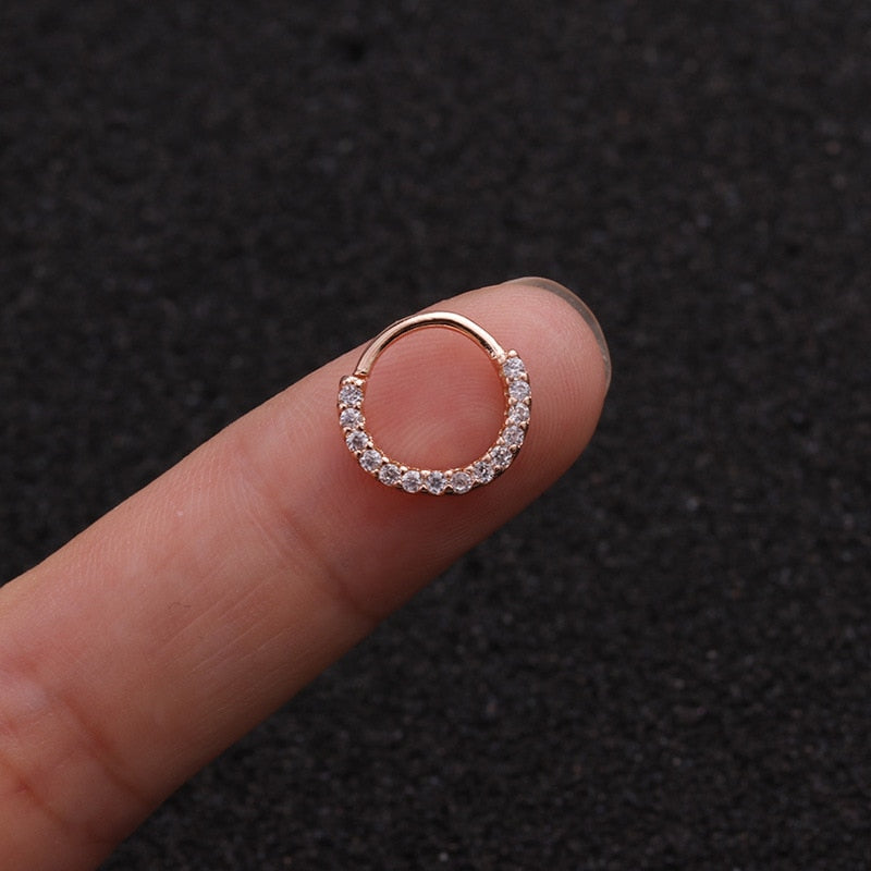 Cz Cartilage Huggie Hoop Earring