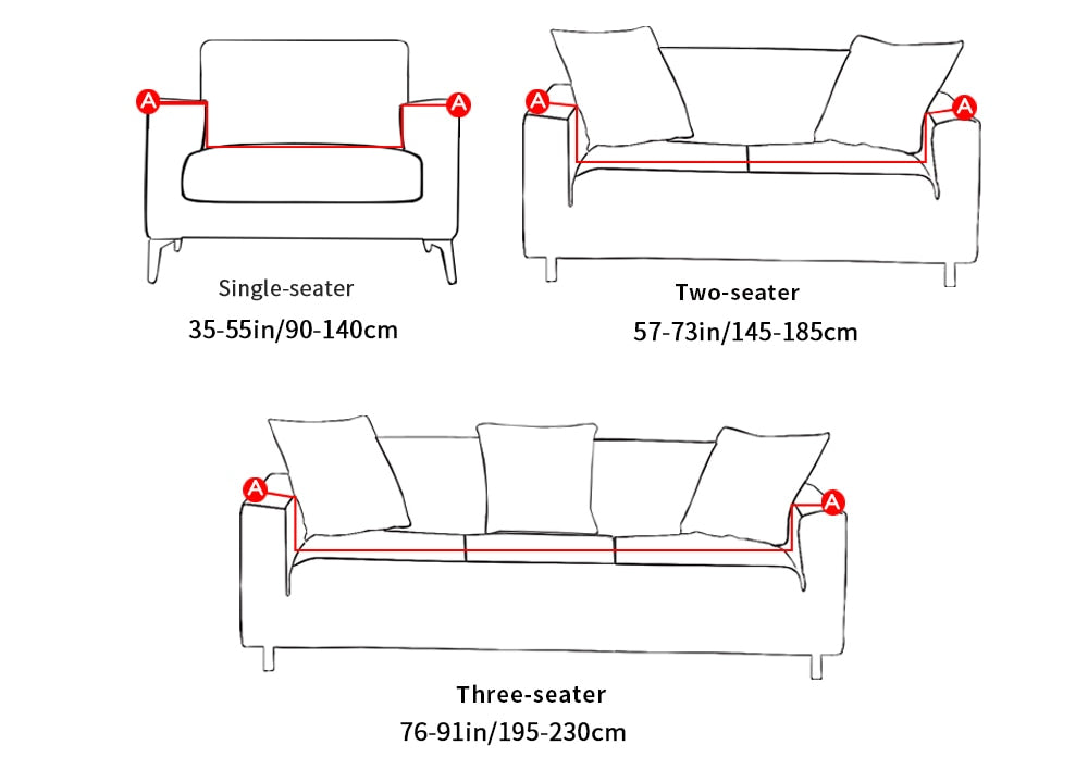 sectional elastic couch cover 1/2/3/4 Seater