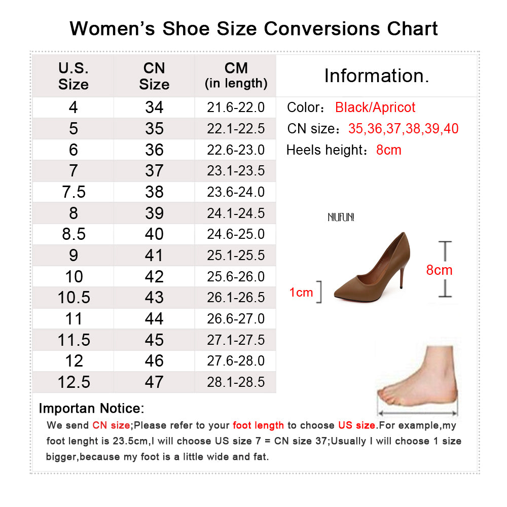 Fashion PU Leather High Heels Pumps Pointed Toe Work Pump Shoes