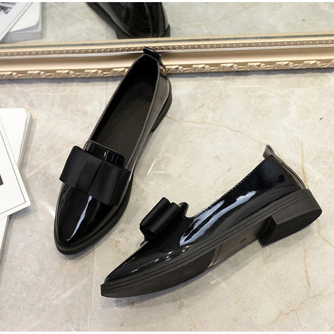 Autumn Flats Bowtie Slip On Loafers Shoes