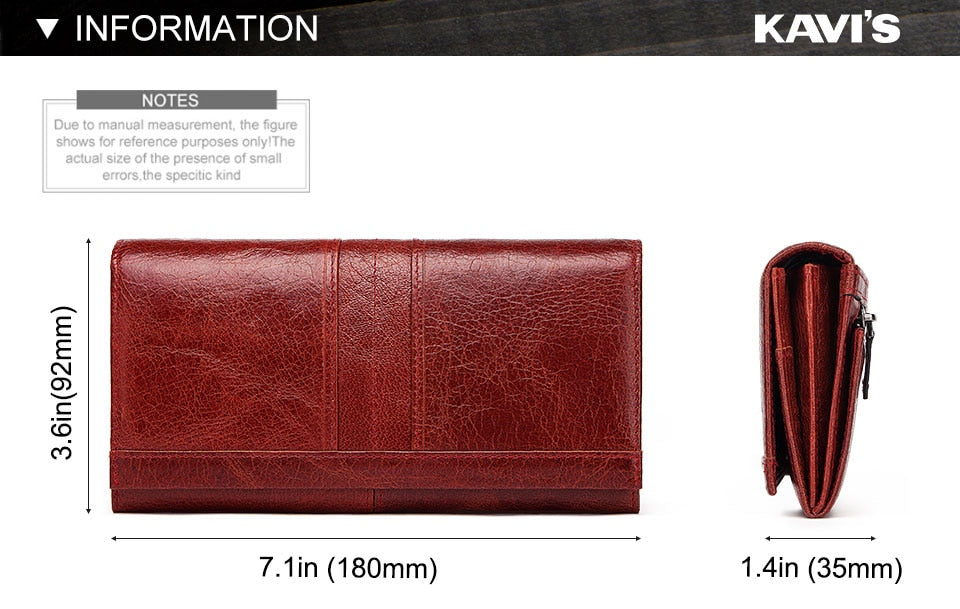 Genuine Leather Clutch Wallet Coin Purse