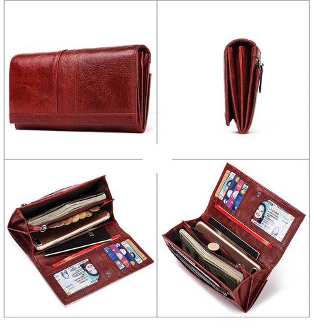 Genuine Leather Clutch Wallet Coin Purse