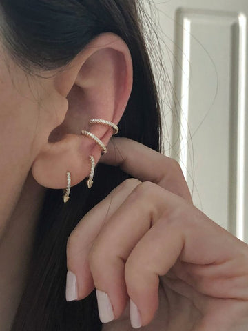 Colorful Ear Cuff Wrap Clip Cartilage Faux Piercing Jewelry Earrings