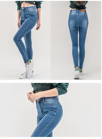 high waist skinny Pencil jeans