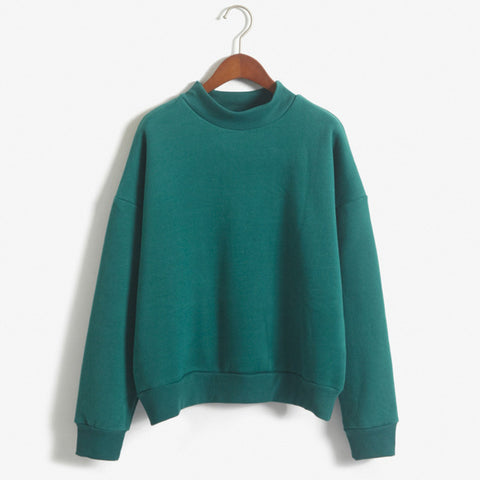 Winter Grey Round Neck Long Sleeve Velvet Warm Hoodie