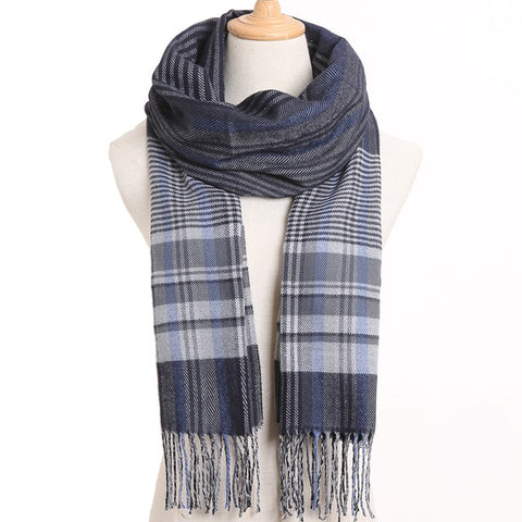 Plaid Warm Foulard Solid Fashion Casual Scarf
