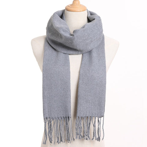 Plaid Warm Foulard Solid Fashion Casual Scarf