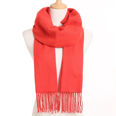 Plaid Warm Foulard Solid Fashion Casual Scarf