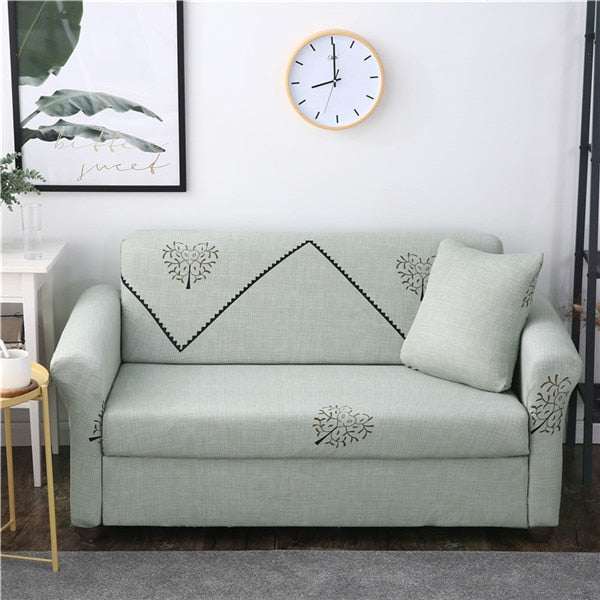 Modern Elastic for Living Room Spandex Sofa Slipcovers