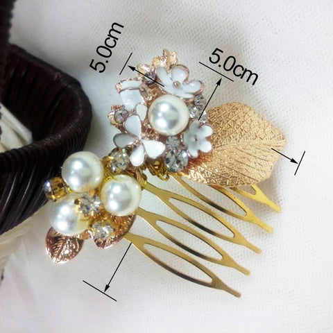 Accessories Crystal Hair Combs Simulated Pearl Hair Jewelry Handmade