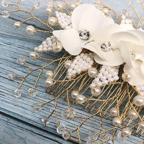 Handmade Crystal Hair Accessories Tiara Headband Headpiece