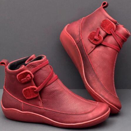 Autumn Winter Retro Punk Genuine Leather Ankle Boot