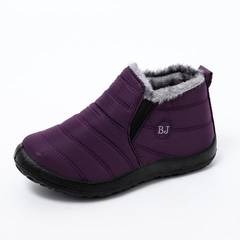 Casual Waterproof Ultralight Footwear Slip On Flat Ankle Boots