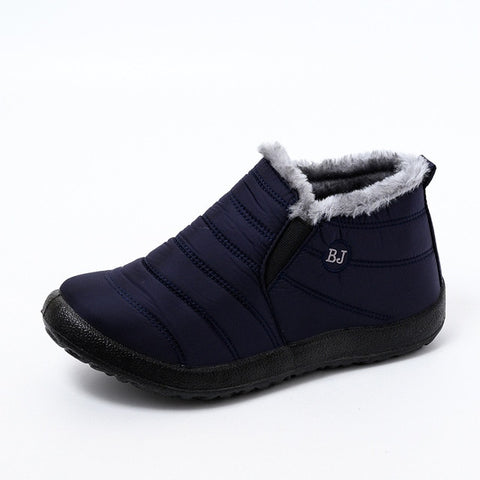 Casual Waterproof Ultralight Footwear Slip On Flat Ankle Boots