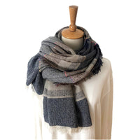 Unisex Style Winter Scarf Cotton And Linen Solider Color long scarf
