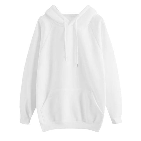 Oversize Sweatshirt Solid Color Hooded Pullover Pocket Long Sleeve Sweatshirt