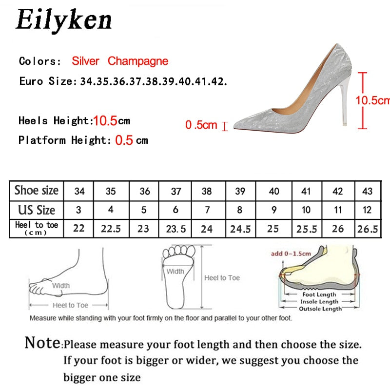 Pumps High Heels Pointed Toe Female Shoes Glitter Woman Shoes