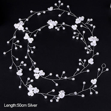 Crystal Headbands Wedding Hair Accessories Handmade Floral Pearl