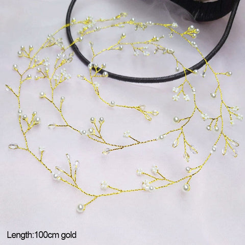 Crystal Headbands Wedding Hair Accessories Handmade Floral Pearl