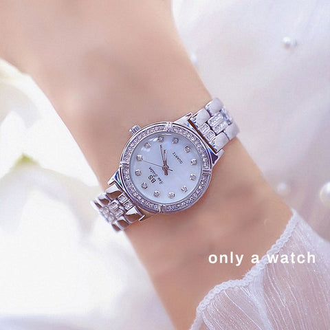 Women's Watches Diamond Silver Ladies Wrist Stainless Steel