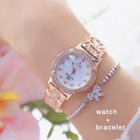 Women's Watches Diamond Silver Ladies Wrist Stainless Steel