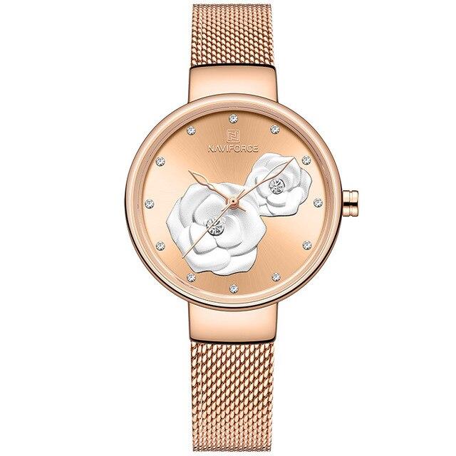 Brand Creative Design Steel Mesh Watches Female Watch