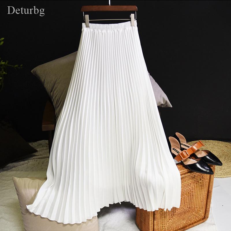 Pleated Midi Long High Waist Skirts – lastrafashion