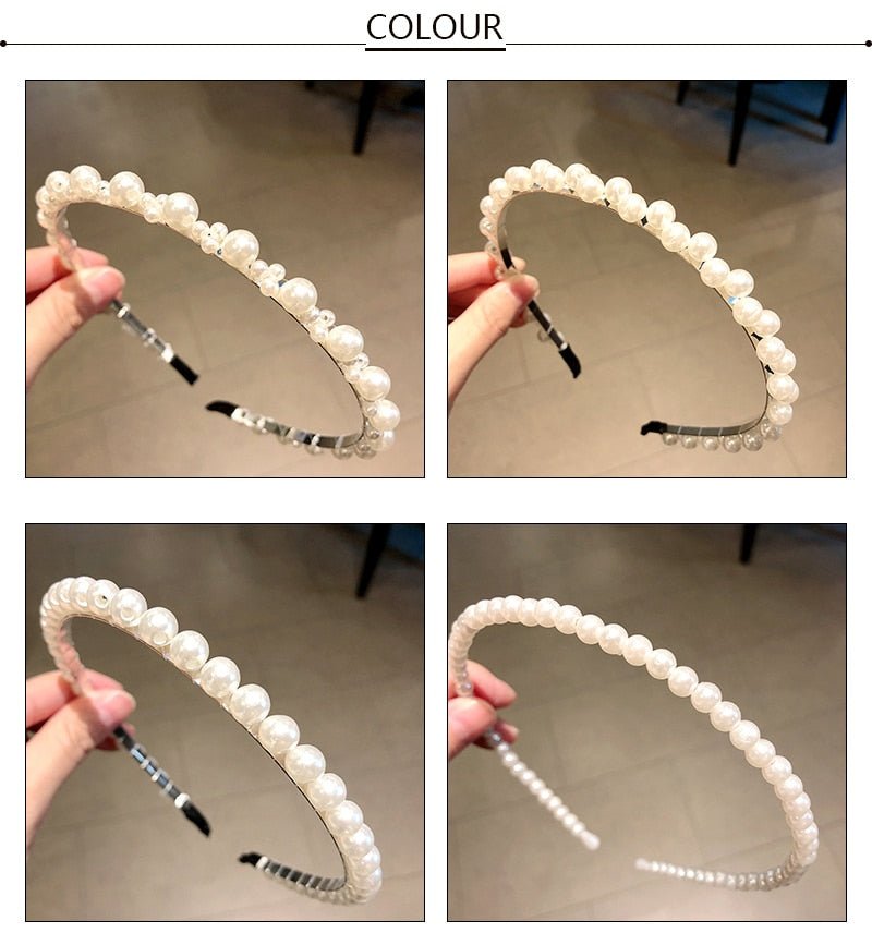 Elegant Full Pearls Simple Hairbands