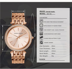 Bracelet Rose Gold Stainless Steel Watches Silver