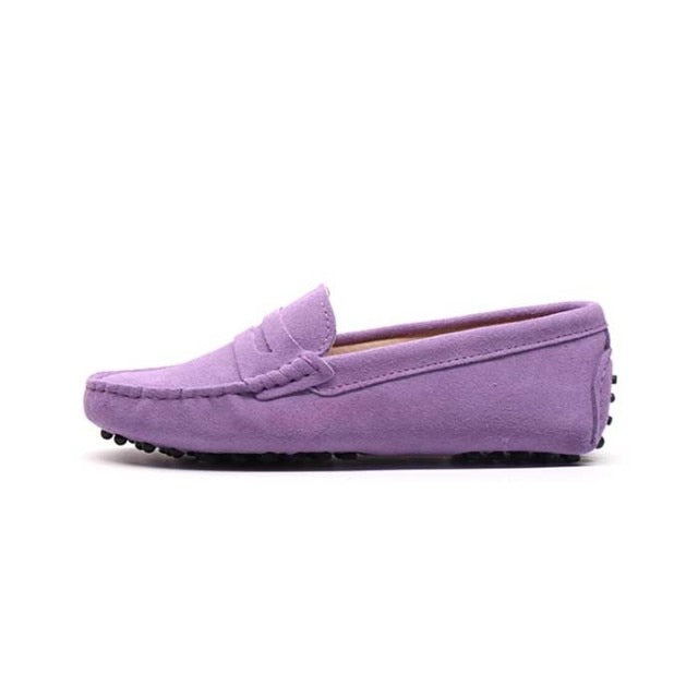 Flats Genuine Leather Women Casual Shoes