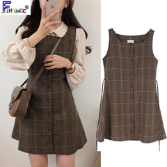 Cute Mini New Year Date Dresses Sleeveless Vest Style Design Retro Vintage