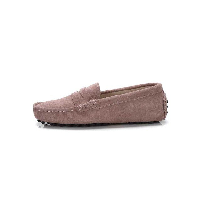 Flats Genuine Leather Women Casual Shoes