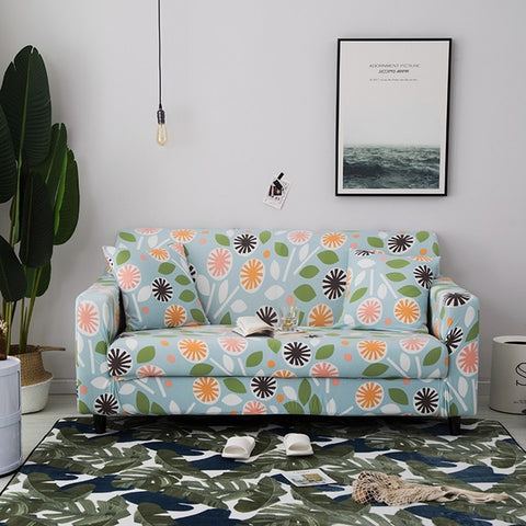 Flower Elastic Magic Printed  Armchair Sofa Cover