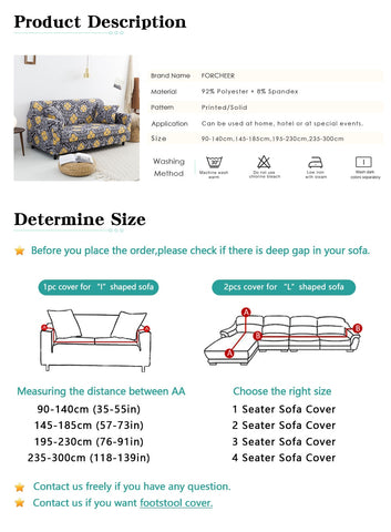 Flower Tightly Wrap Sofa Cover