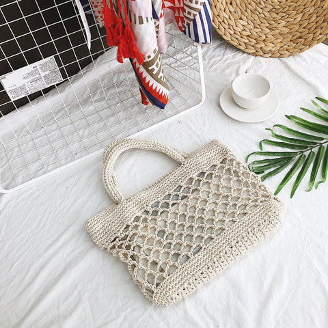 Natural Rattan Straw Handbag Simple Shoulder Bags