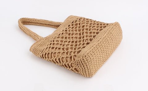 Natural Rattan Straw Handbag Simple Shoulder Bags