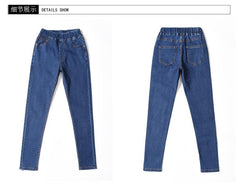 Jeans high waist plus size  skinny  pocket  Denim pencil pant