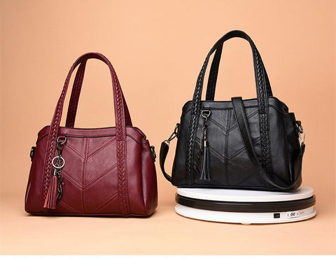 Genuine Leather Tote Bags Tassel Fashion Bags
