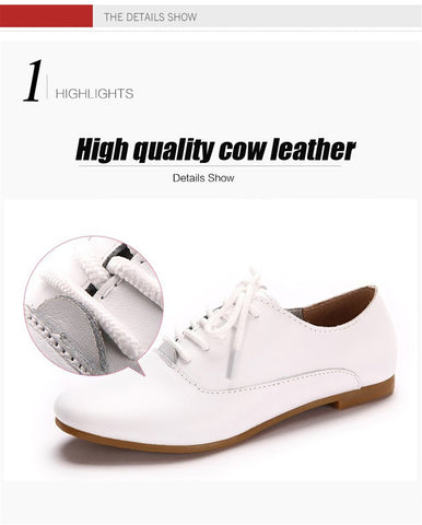 Oxford Shoes Ballerina Flats Genuine Leather Loafers