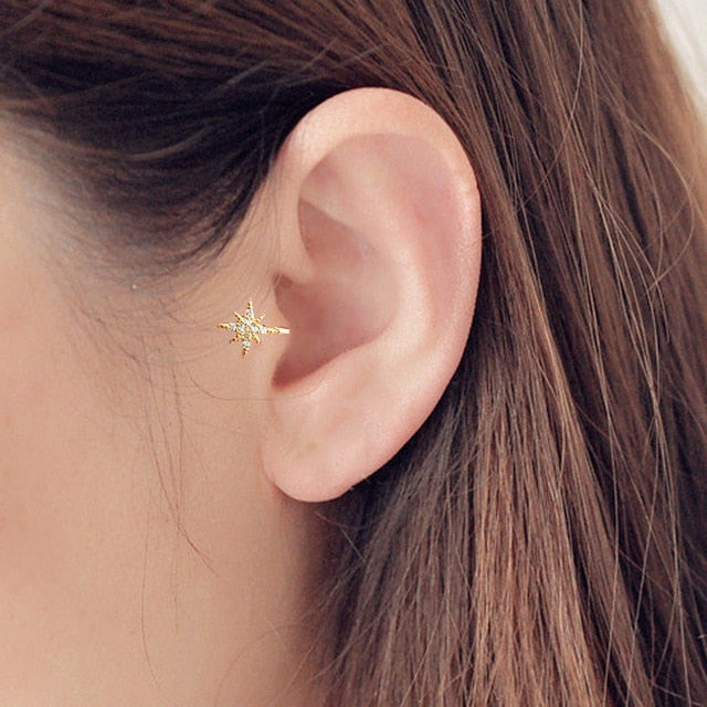 Single Earring Unique New Alloy Branch Tragus Piercing Earring
