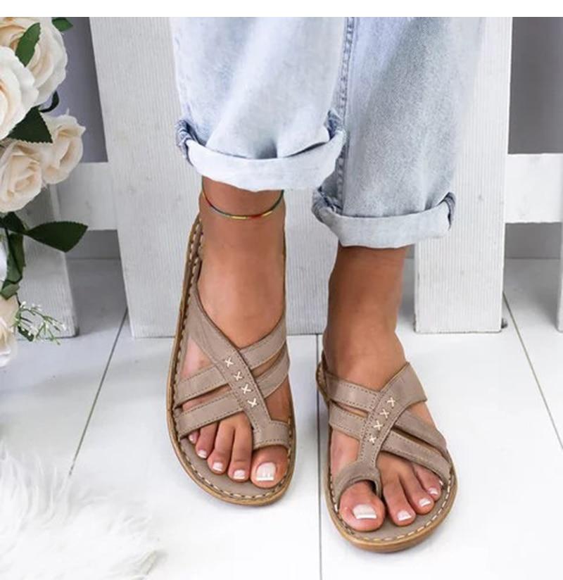 Gladiator Comfy Slippers  Roman Wedge Sandals