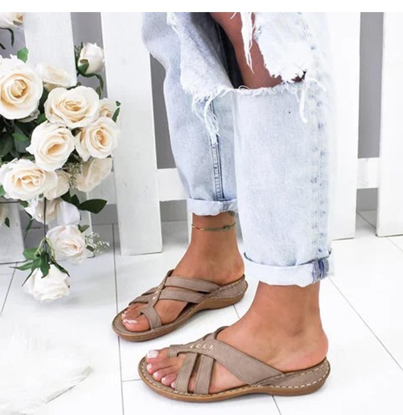 Gladiator Comfy Slippers  Roman Wedge Sandals