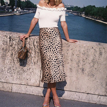 Wrap Ruffles A Line High Waist Skirt
