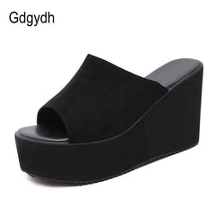 Slip On Women Wedges Sandals Platform High Heels Fashion Open Toe Ladies Casual