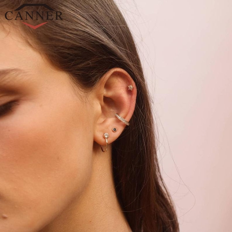 Geometric Clip Earrings Without Piercing