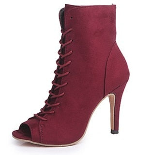 Open Toe High heel women's boots Roman style